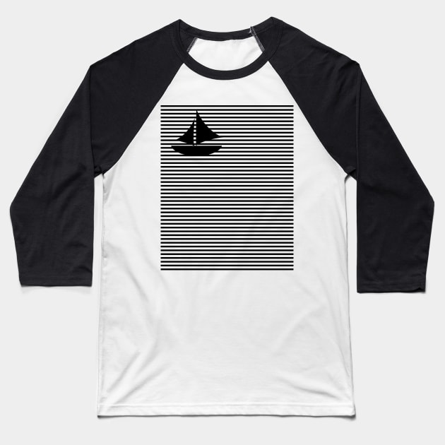 Sailboat Baseball T-Shirt by ganola